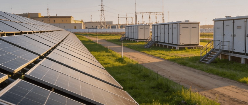 Co-located grey battery storage: Business case, optimization, integration